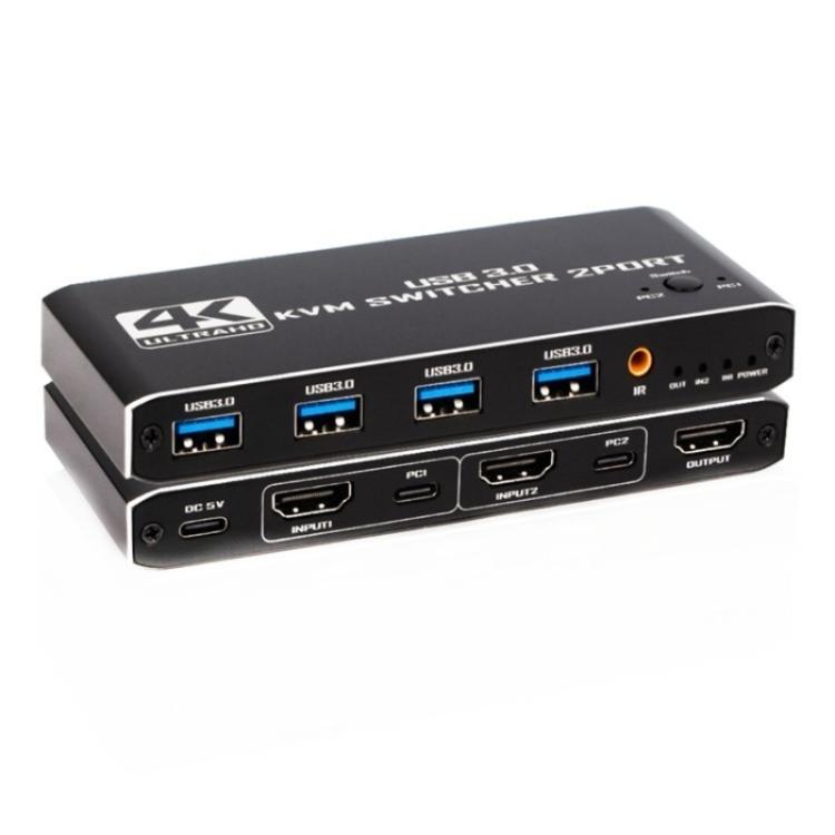 K2-1 Monitor Sharing 4K 60Hz KVM Switch 2 In 1 Out USB 3.0 HDMI 2.0 Remote Control Switcher K2-1 Monitor Sharing 4K 60Hz KVM Switch 2 In 1 Out USB 3.0 HDMI 2.0 Remote Control Switcher